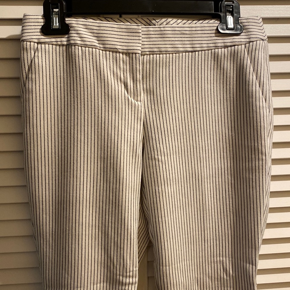 Express Columnist Pant 0R white Pinstripe
